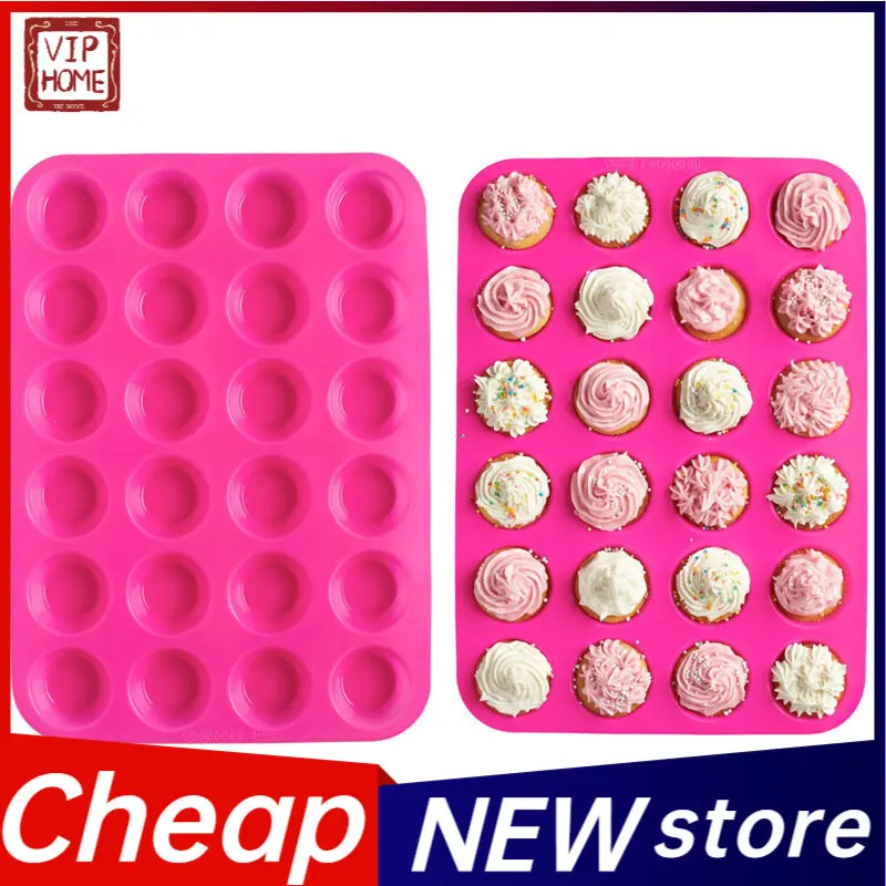 

FDA silicone 24 hole round cake mold Muffin mold Silicone cake mold