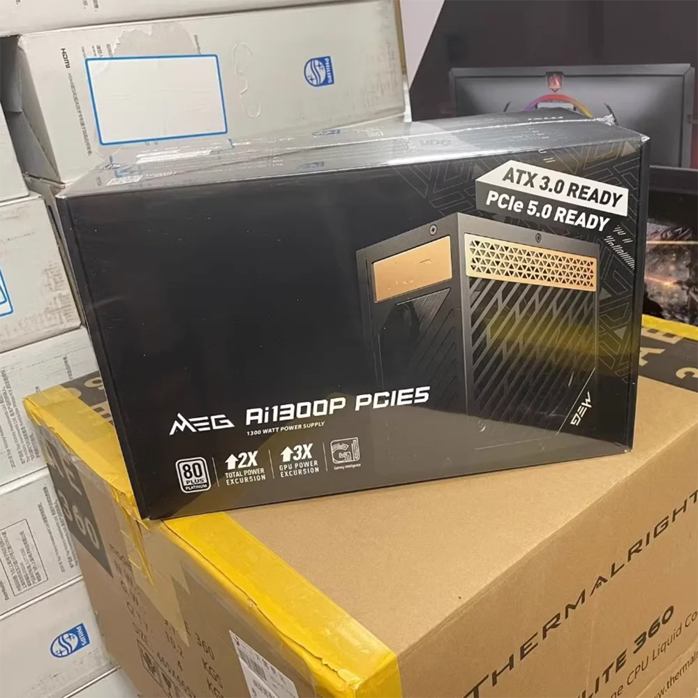 Блок питания для MSI Мег Ai1300P PCIE5 1300 Вт Платиновый полный модуль ATX3.0 Стандартный