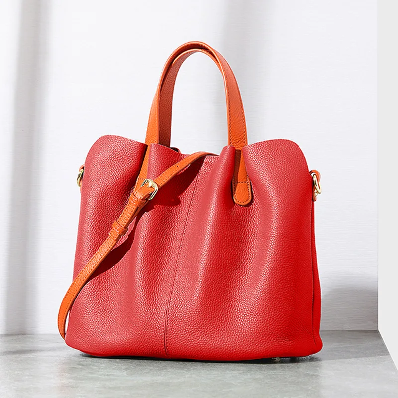 Women's Bag for Women Fashion Luxury Designer Handbags for Women Soft Cowhide Leather Casual Tote High-capacity Shoulder Bag New