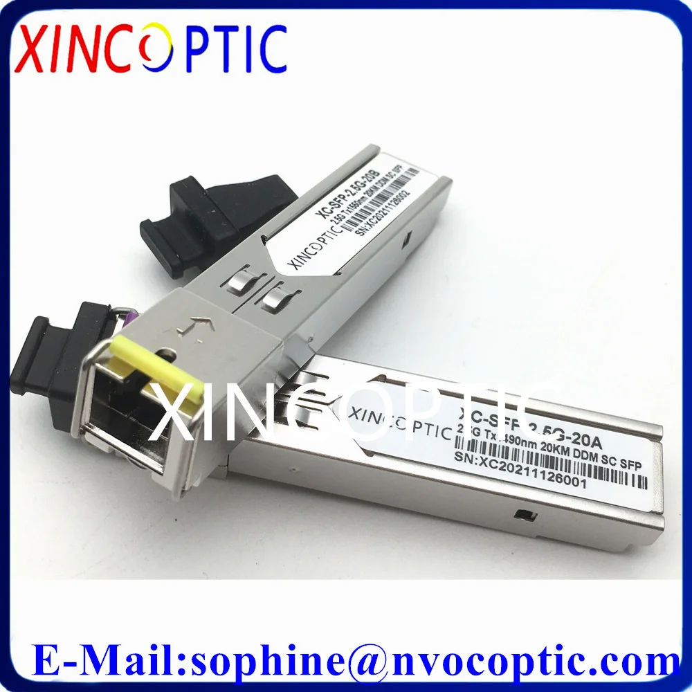 2.488Gbp Bidi WDM SFP оптический трансивер 2 5G SM однорежимный 1490/Нм Simplex 20KM LC/SC для