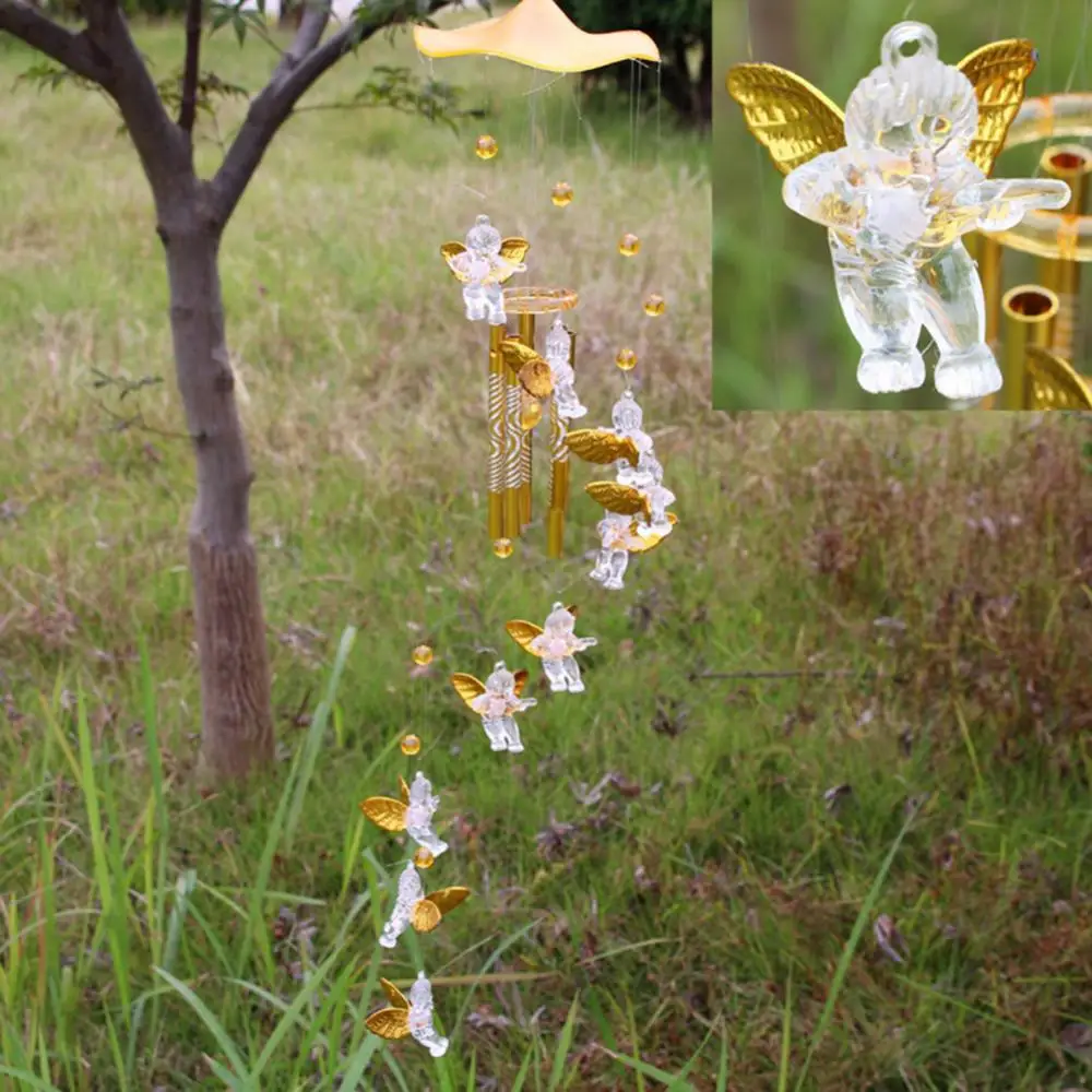 

Love Angel Cupid Wind Chime Tube Hanging Ornament House Warm Gift Home Decor