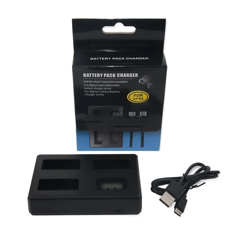 

New LPE8 USB Battery Charger TYPE C Receiver for EOS 550D 600D 650D 700D