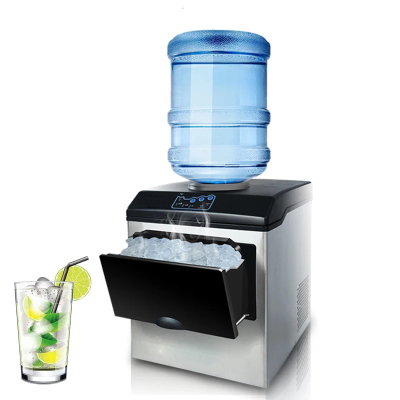 

LBZLJ-18 Automatic Ice Cube Maker Commercial Milk Tea Shop Large Ice Cube Making Home Ice Making Crushed Ice Machine 220V