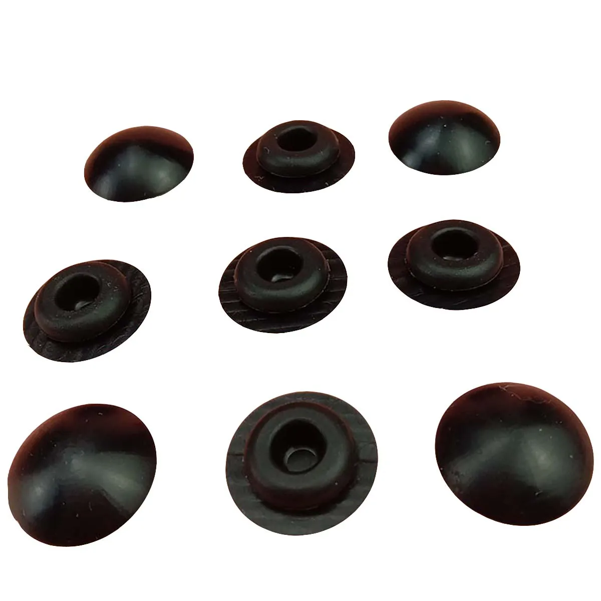 

2-20Pcs 9.5mm Black / White Snap-on Hole Plugs Silicone Rubber Sealing Plug Blanking End Caps Pipe Tube Inserts Seal Stopper