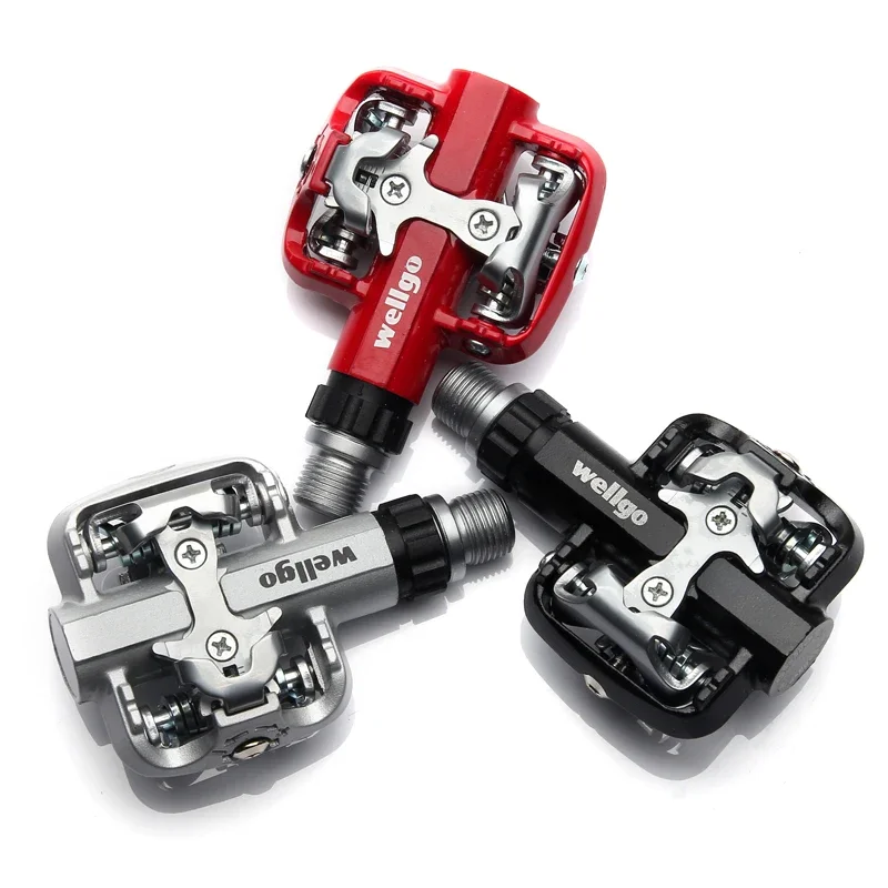 Велотренажные педали Wellgo WM001 без клипсов из магниевого сплава для горных