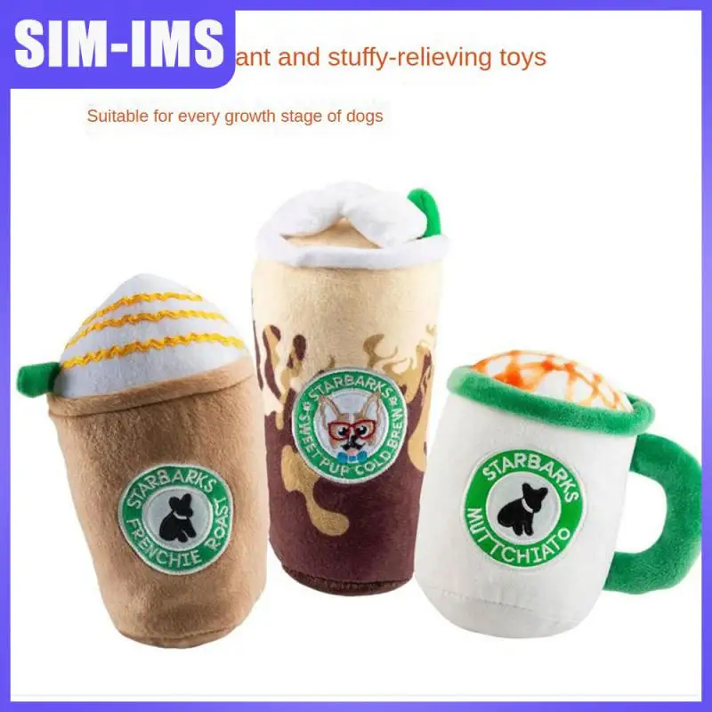 

Protect Teeth Chewing Cleaning Products Not Easily Torn Keep Your Dog Interested Dog Voice Toys Coffee Cup Design Durable Trend