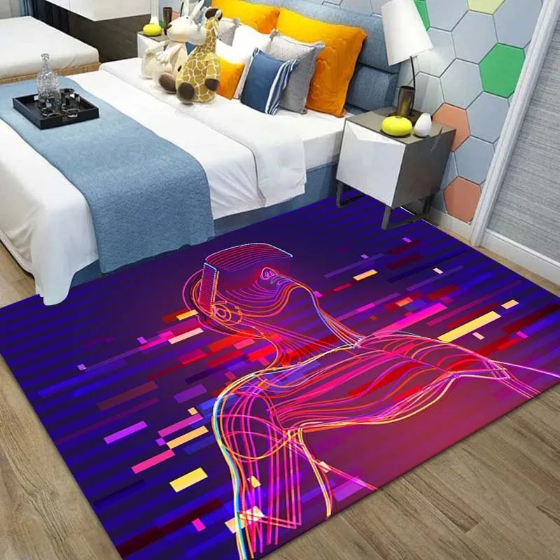 

3D технологии VR коврики для спальни дети мальчики и девочки украшение игровой комнаты крутые коврики для гостиной ковры Нескользящие домашний декор