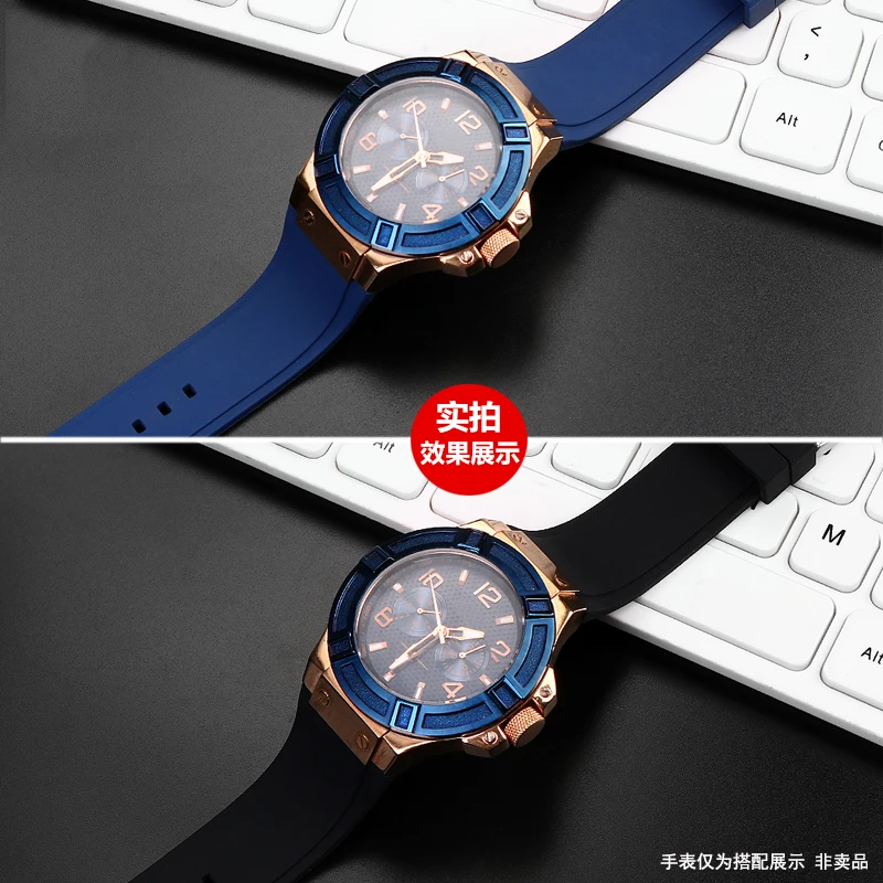 Фото Силиконовый ремешок для часов Guess W0247g3 W0040g3 W0040g7, мягкий, водонепроницаемый, удобный, спортивный, с выпуклым интерфейсом, 22 мм №5