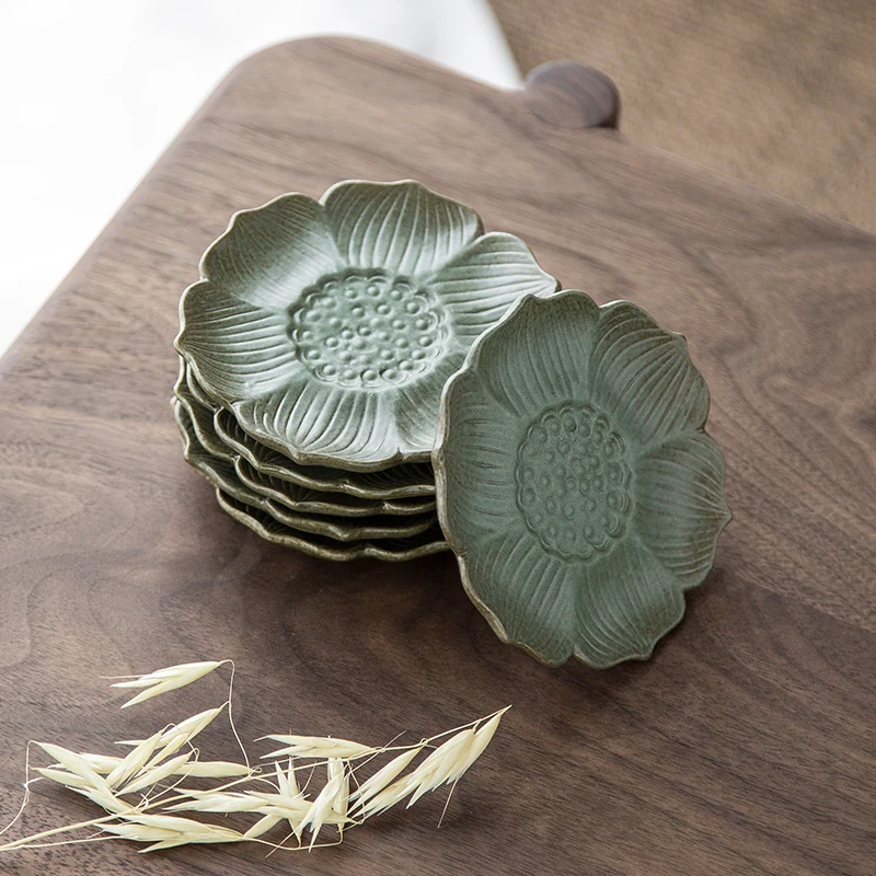 Керамический набор чайных чашек и блюдец ручной работы