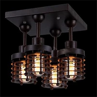 loft retro style edison bulb vintage industrial ceiling light with 4 lights home lighting fixtures