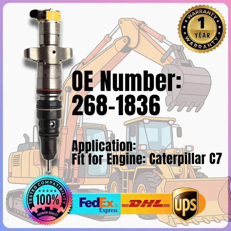 Фото Топливная форсунка 268-1836 2681836 для двигателя Caterpillar CAT C7 №1