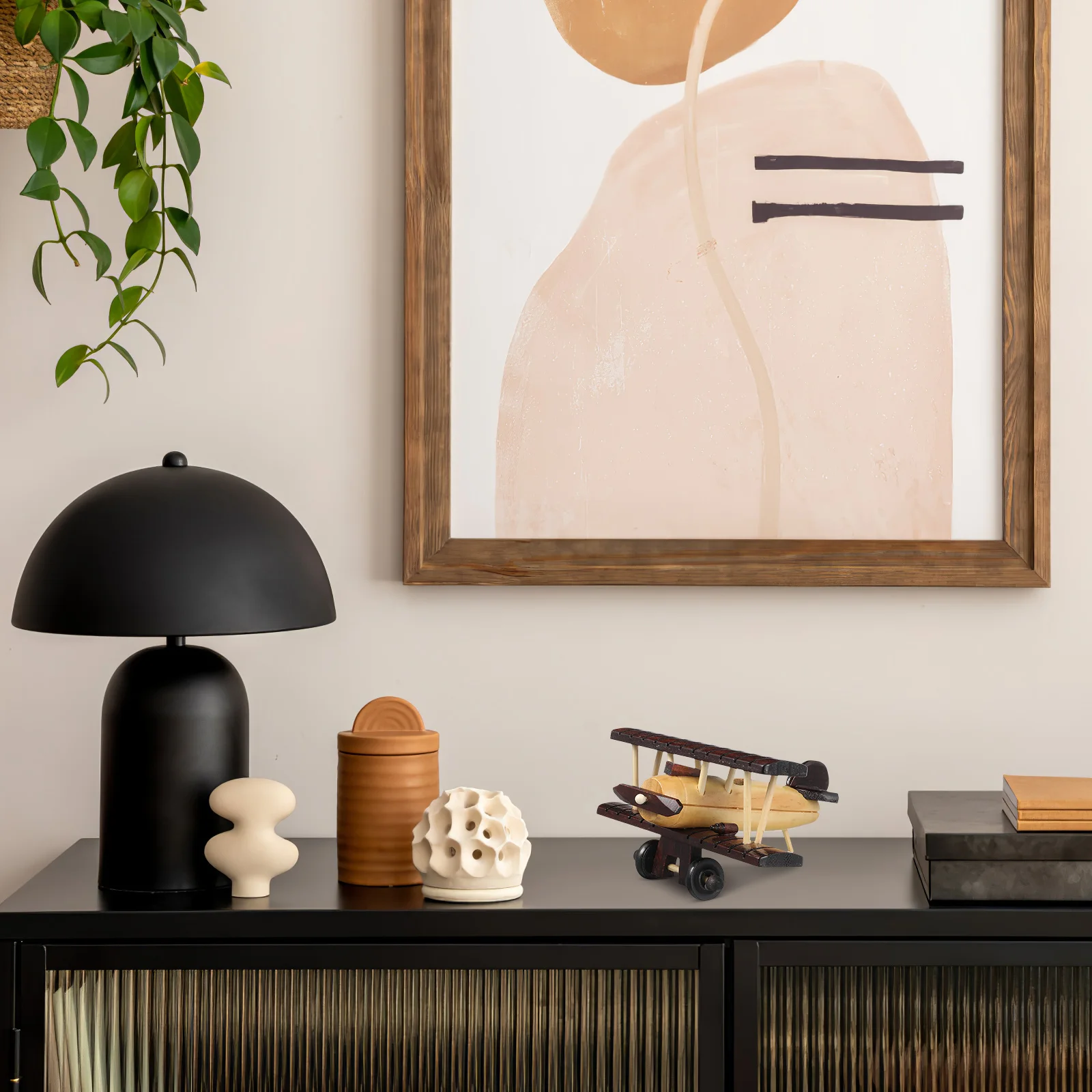 Винтажный декор модель биполета орнамент мини-измельчитель деревянная