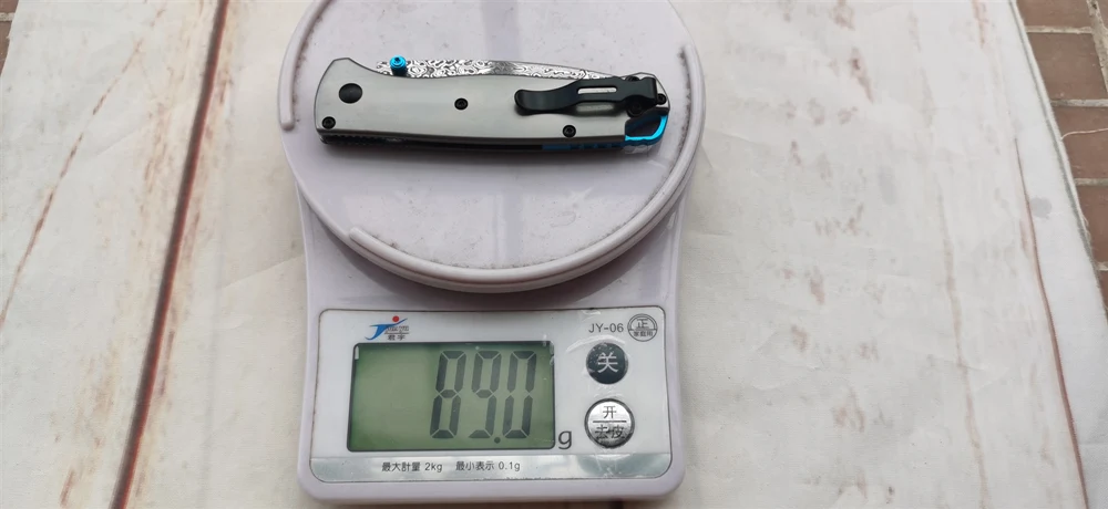 Складной карманный нож JUFULE Vg10 дамасское лезвие 535 535TI титан/углеродное волокно -