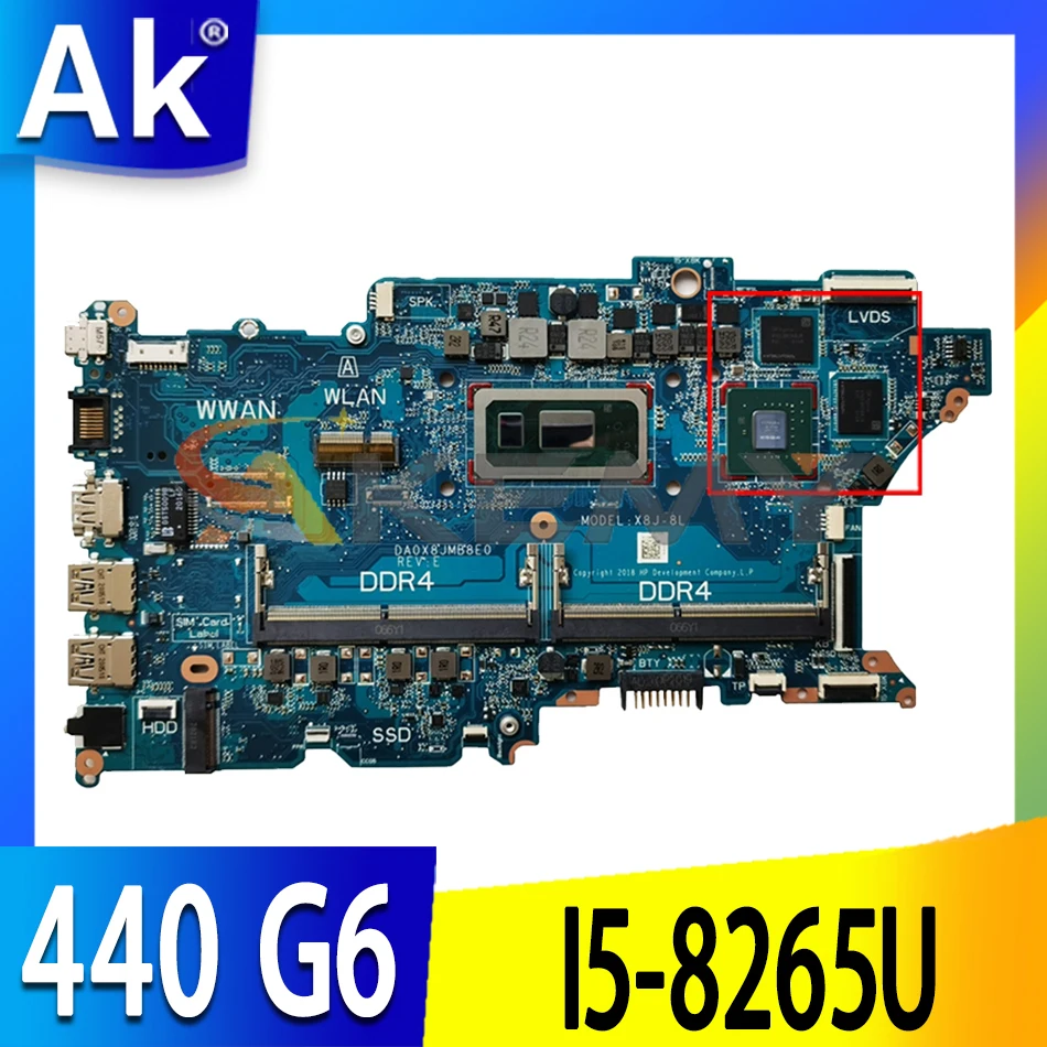 Для HP Probook 440 G6 I5-8265U CPU материнская плата для ноутбука DA0X8JMB8E0 N17S-G2-A1 DDR4 Материнская |
