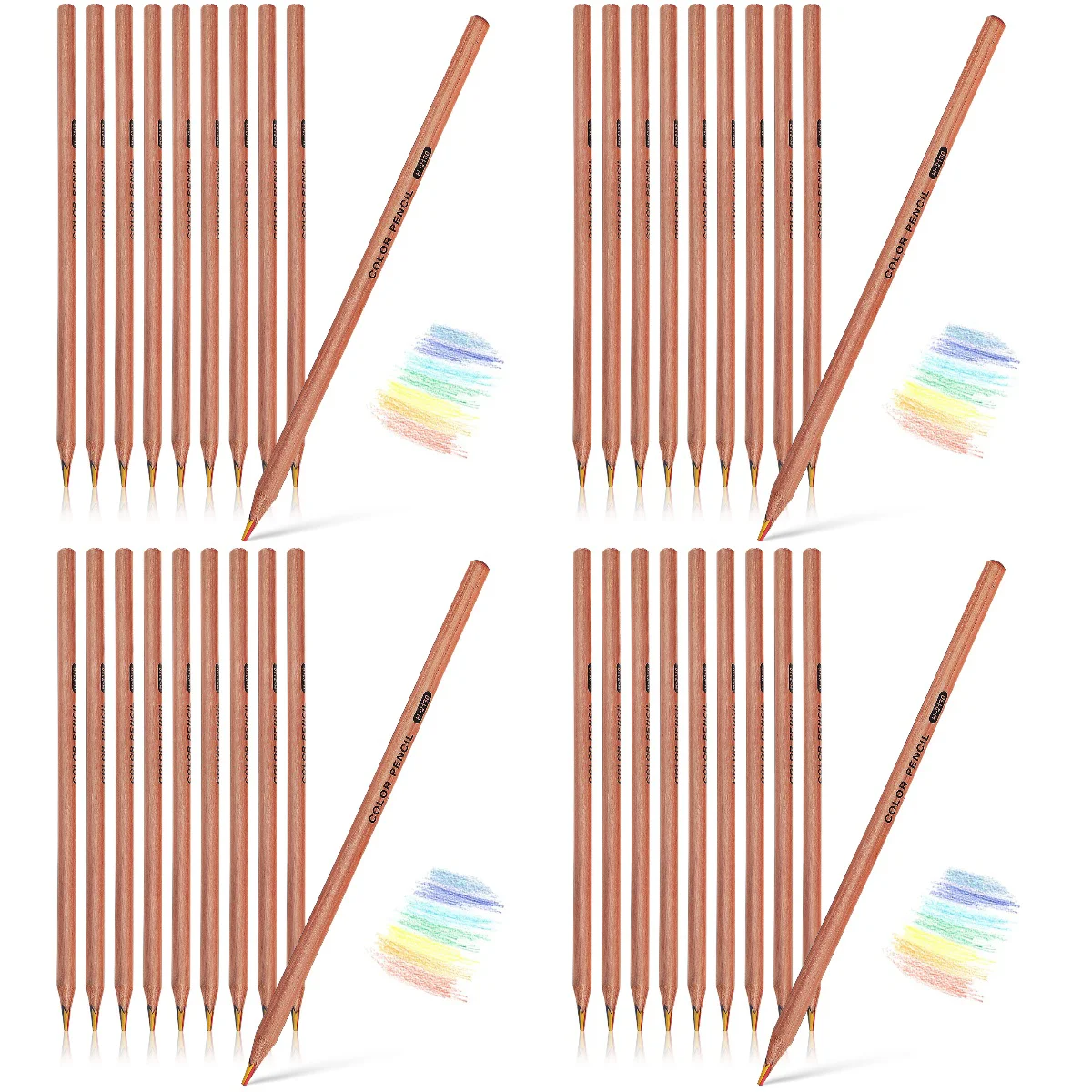 

40 Pcs Rainbow Colorful Pencils Multicoloured Pencils Assorted Color Drawing Pencils for Sketching Classroom School