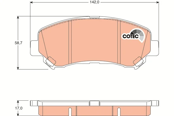 

Для тормозной колодки GDB3467 ten QASHQAI 2007 для GDB3467