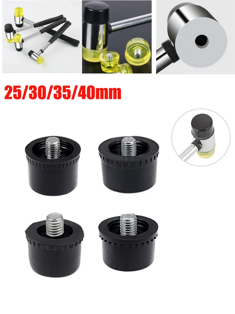 

Car Dent Repair Rubber Hammer Replaceable Head Hammer Head 25/30/35/40mm Black