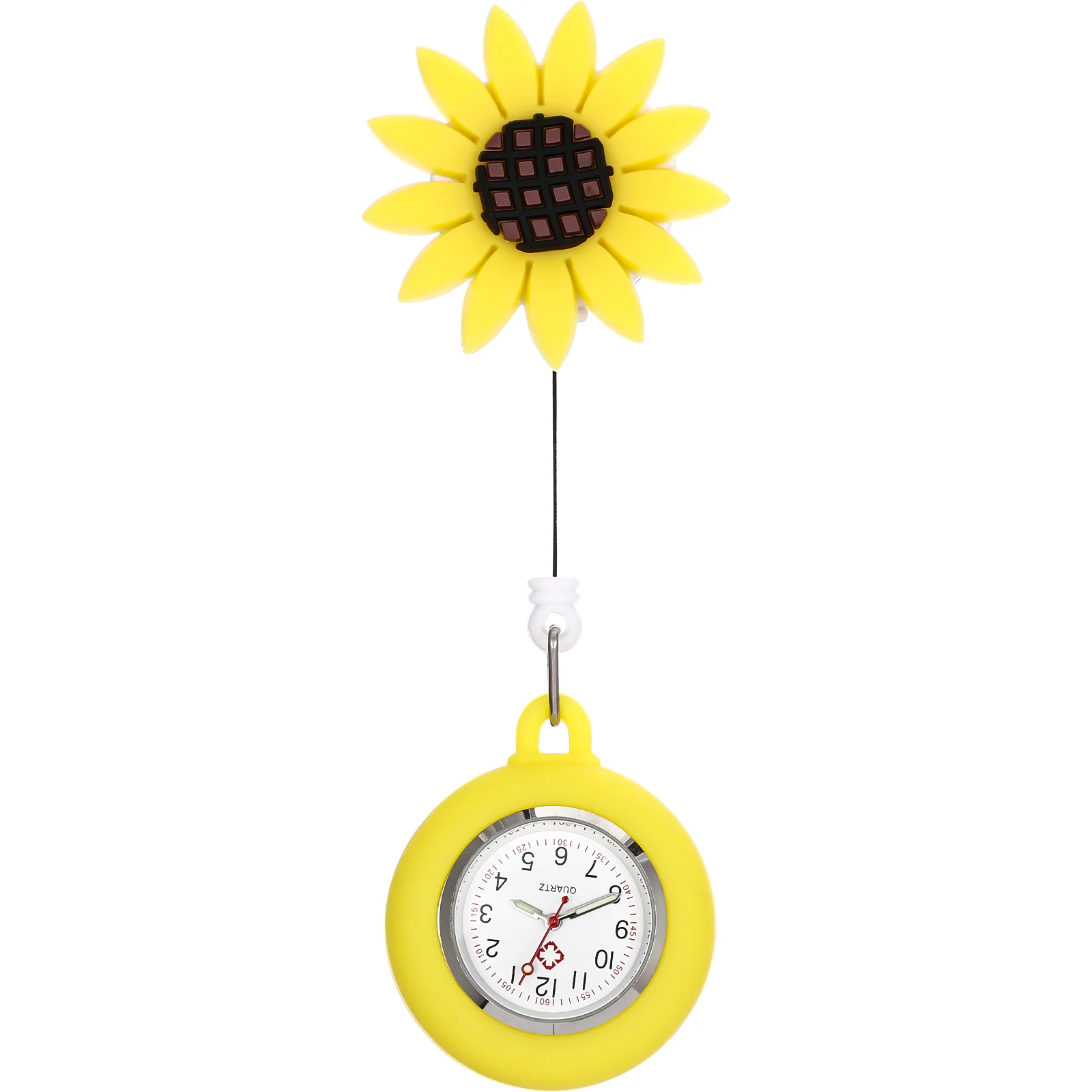 

Sunflower Nurse Form Nurses Fob Watch Lovely Fashion Men Digital Brooch Zinc Alloy Decorative Pocket Woman Men's