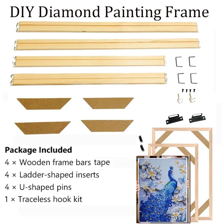 DIY Wood Rhinestone Pictures Frame DIY Diamond EmbroIdery Frame DIY Diamond Painting Frame Christmas Gift Decoration Home