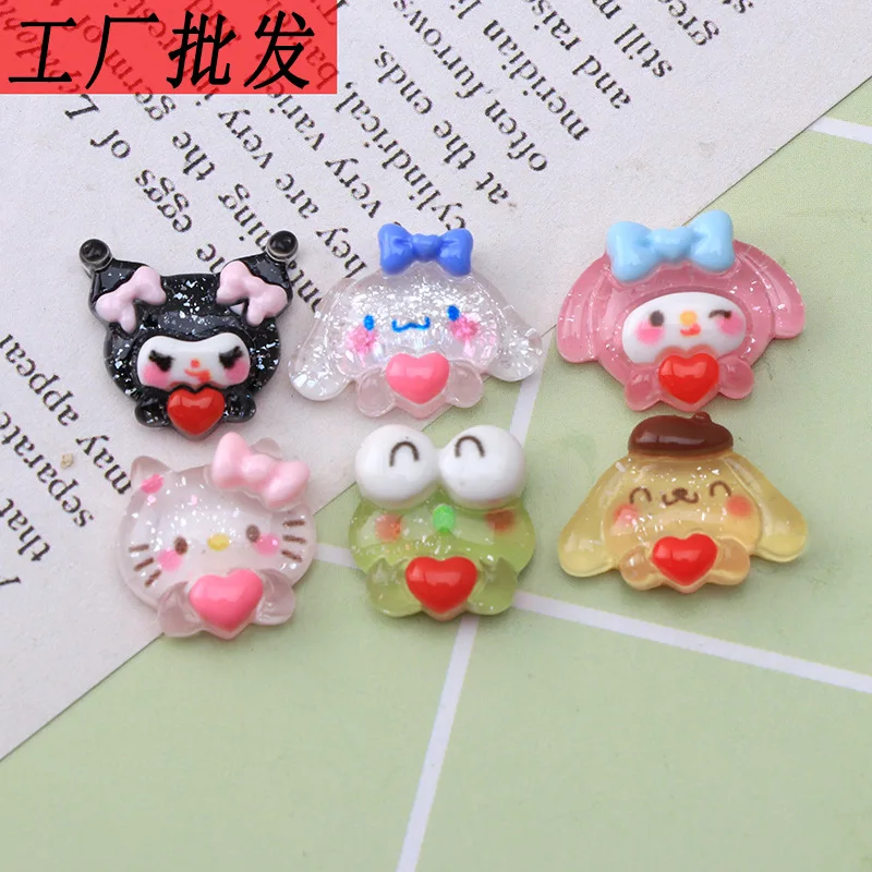10 шт. подвески для ногтей Sanrio Hello Kittys Kawaii Мультфильм Kuromi украшения для ногтей маникюр Diy аниме наклейки для ногтей декоративные аксессуары