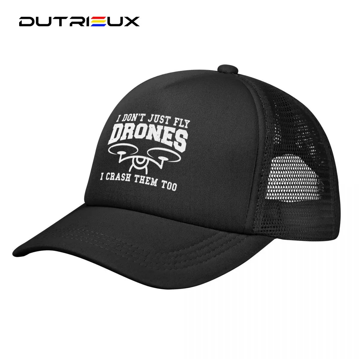 

I Din't Just Fly Drones I Crash Them Too Original Adjustable Mesh Trucker Hat for Men and Women
