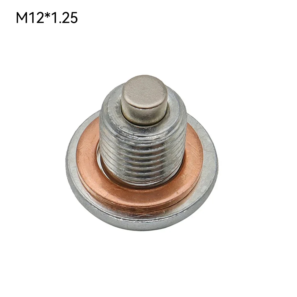 Фото Магнитный сливной болт из нержавеющей стали M12x1.25/1.75, M14x1.5 с прокладкой. №5