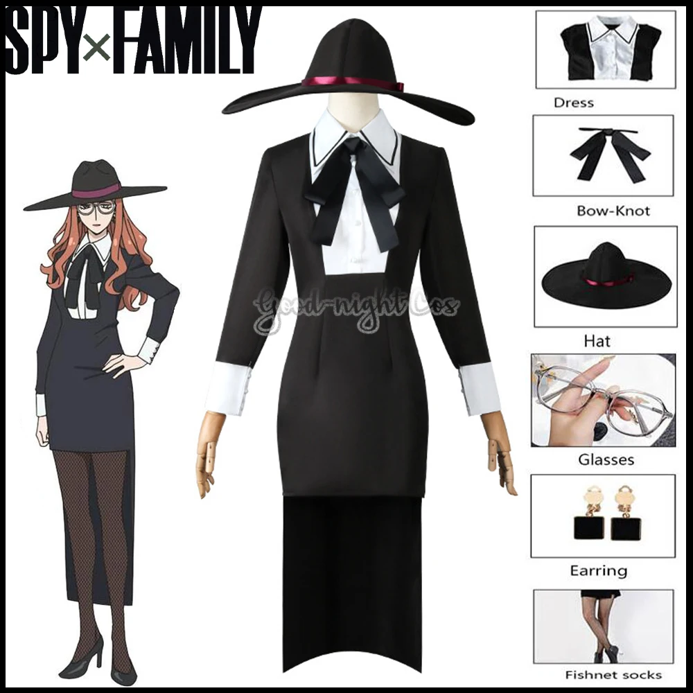 

Экипировка из аниме Spy X Family Sylvia Sherwood шапка костюм для косплея, цельнометаллическая женская униформа, женская одежда