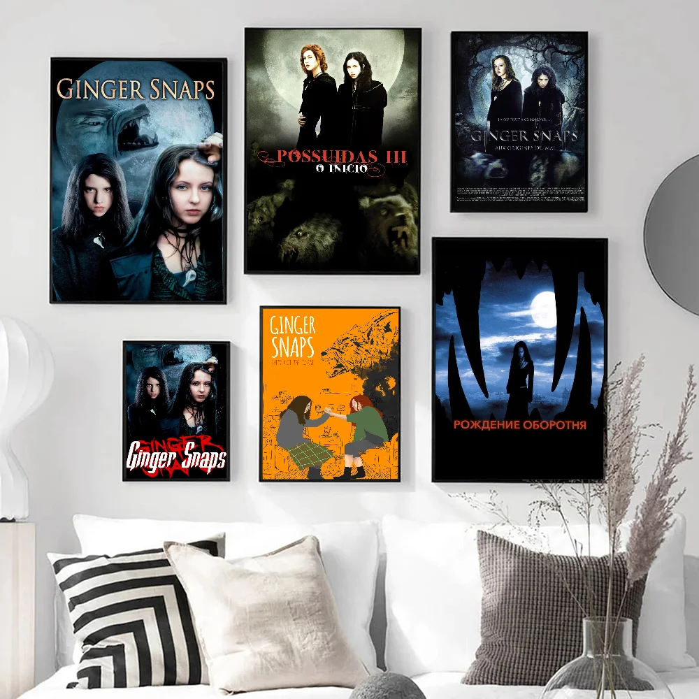 Popular Ginger Snaps Movie Sticky Posters Fancy Wall Sticker For Living Room Bar Decoration Vintage Decorative Painting
