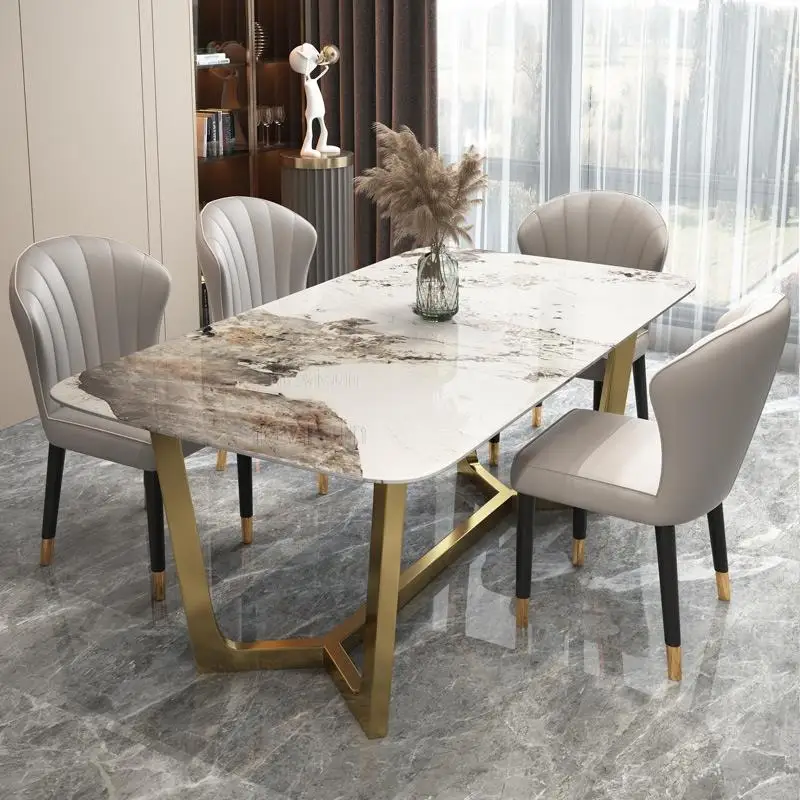 

Marble Top Dining Table Chairs Designs For Restaurant Large Family Modern Minimalist Kitchen Table For Dinner Italian Furniture
