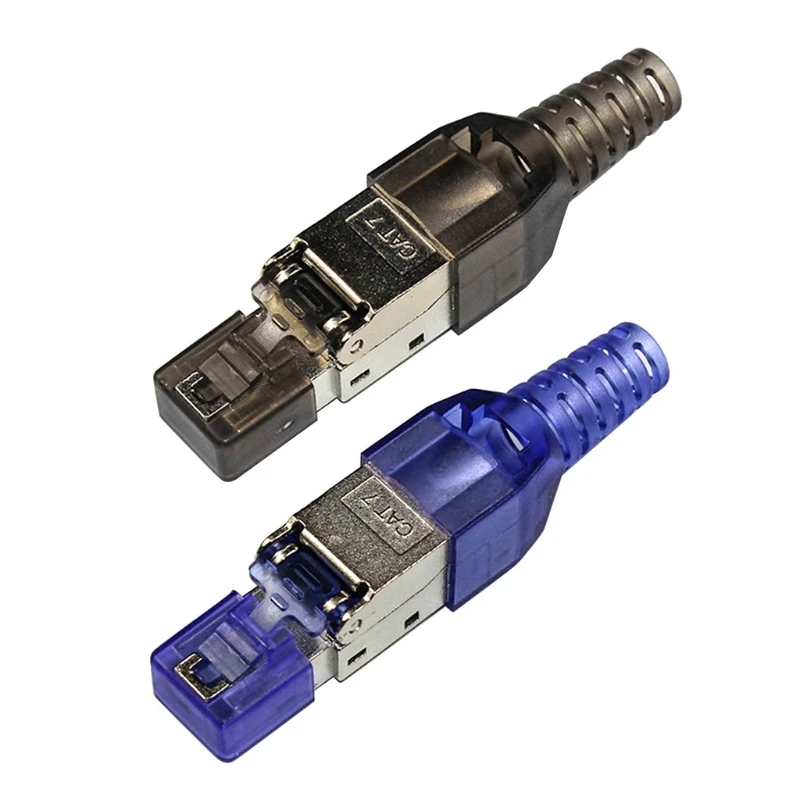 

Разъемы B0KA RJ45 Cat7 гигабитный экранированный 30u защитный контактор и прозрачный разъем без давления