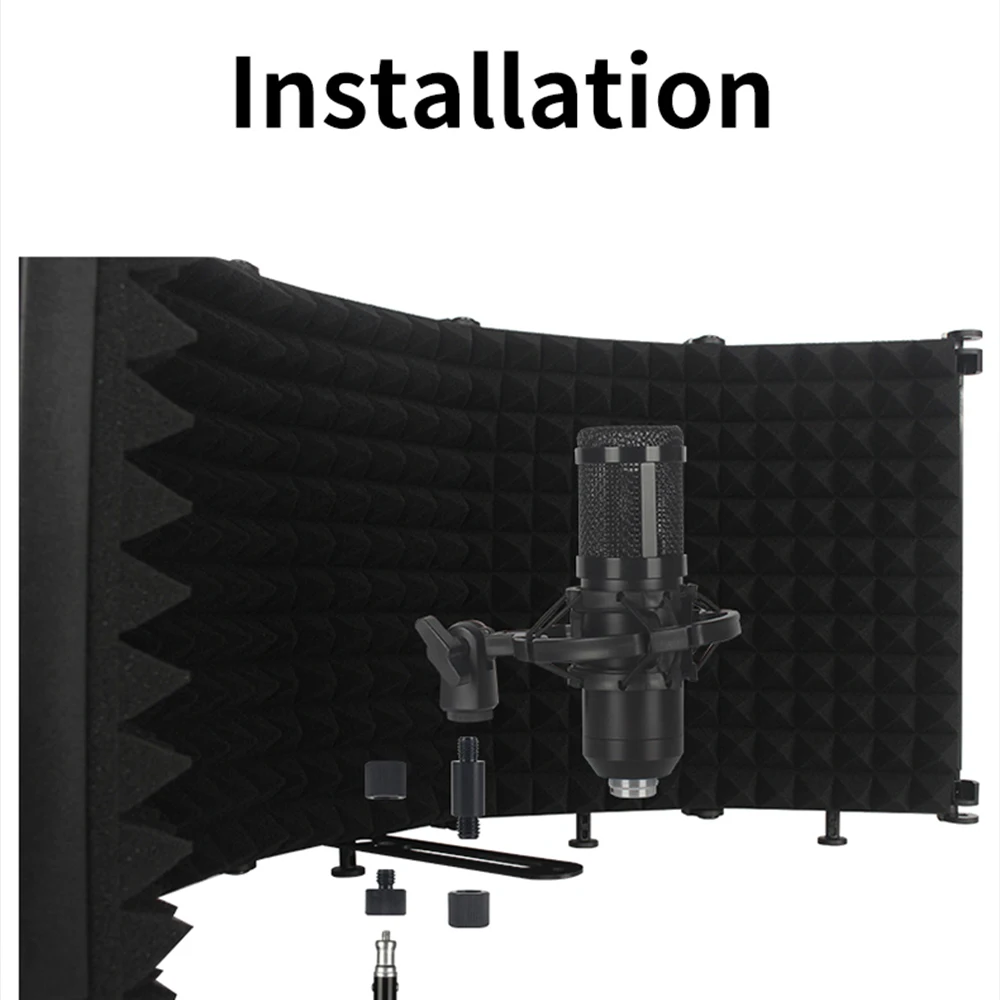 

Soundproof Cover Microphone Recording Studio Live Microphone Noise Reduction Anti-spray Sound-absorbing Sponge Windscreen