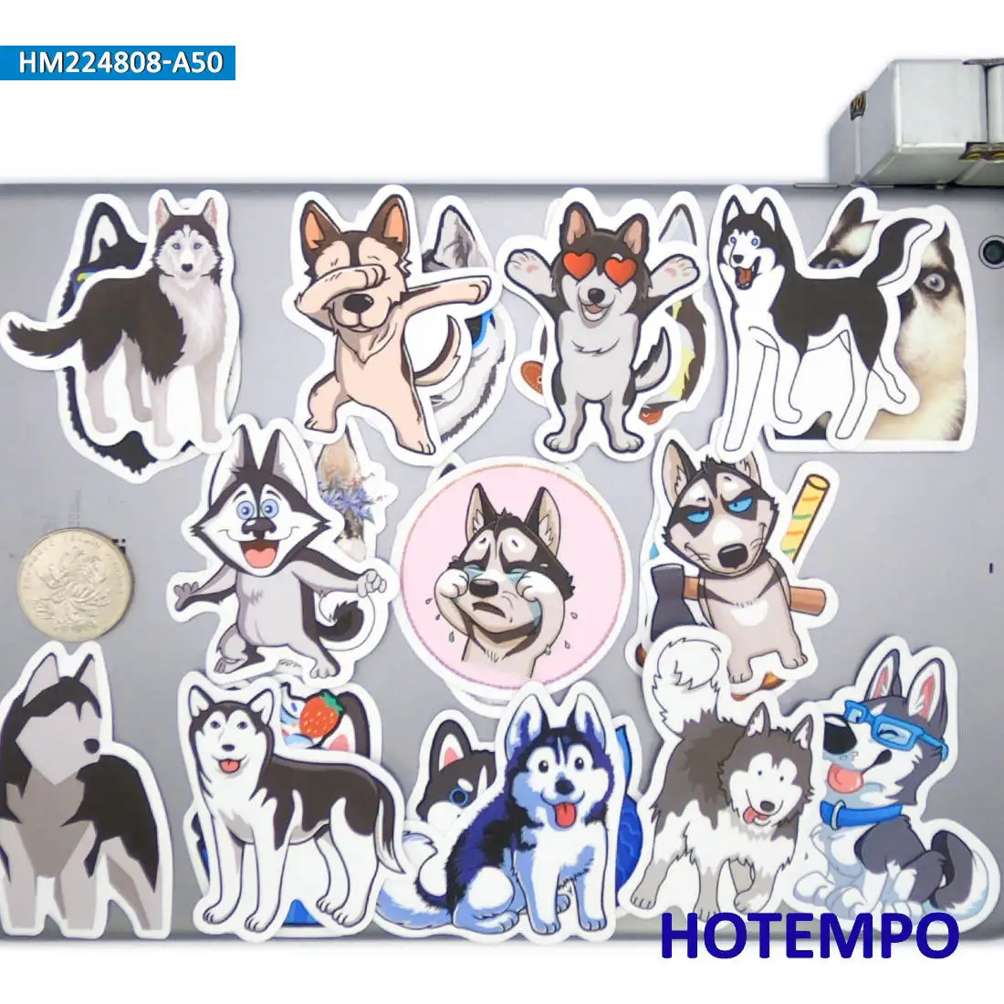 20/30/50 штук Милый сибирский хаски Смешная собачка Мультяшный стиль Наклейки на