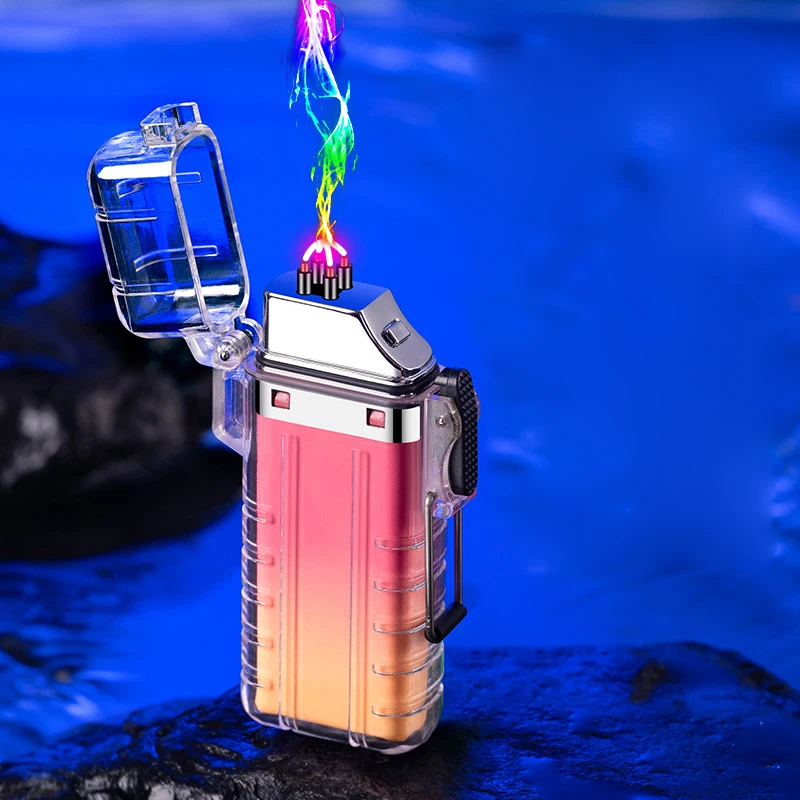 

Double Arc Rechargeable Lighters Cigarette Lighters Smoking Accessories Outdoor Waterproof Windproof Lighters Man's Gadget