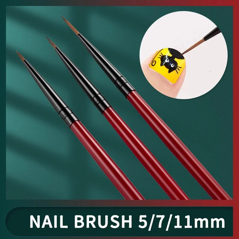

3pcs/set DIY French Tips Manicure Nail Art Liner Painting Pattern Painting Thin Stripe Line Nail Liner Pen Nail Painting Brush