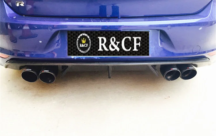 Задний бампер из углеродного волокна в стиле RZA диффузор спойлер для GOLF MK7R