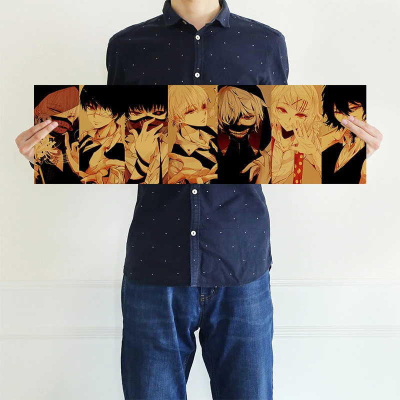 

Classic Anime Tokyo Ghoul Decoration Paintings Retro Kraft Paper Poster Wall Sticker Interior Pictures Wallpapers for Kids Room