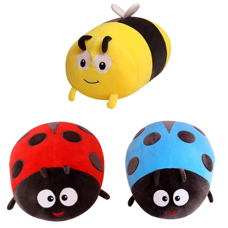 

Q9QB Infant Bed Bee/Ladybug Doll Decoration Toy Kitten Doll Design Kawaii Toy
