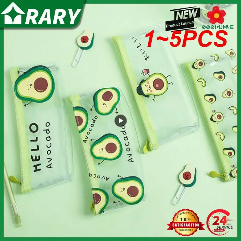 

1~5PCS Pencil Case Avocado School Pencil Box Pencilcase Pencil Bag School Supplies Stationery