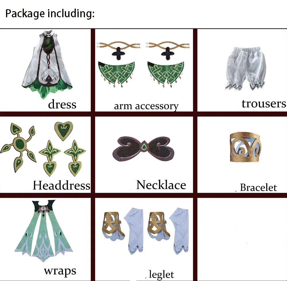 Игра Genshin Impact Косплей Нахида Маленький Лорд Кусанали Костюмы