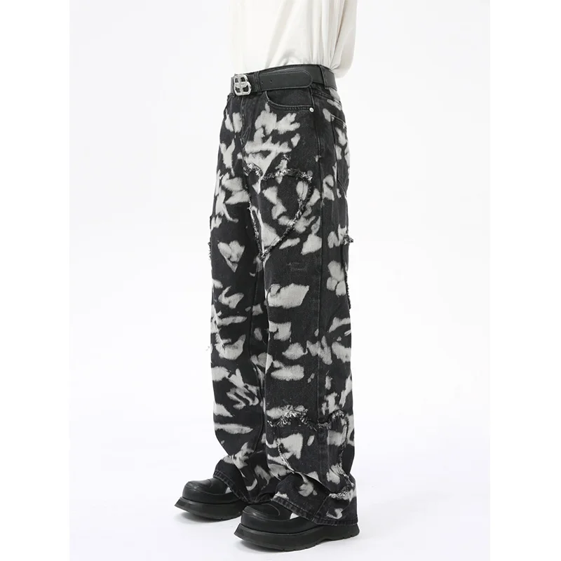 Мужские джинсовые брюки в стиле хип-хоп