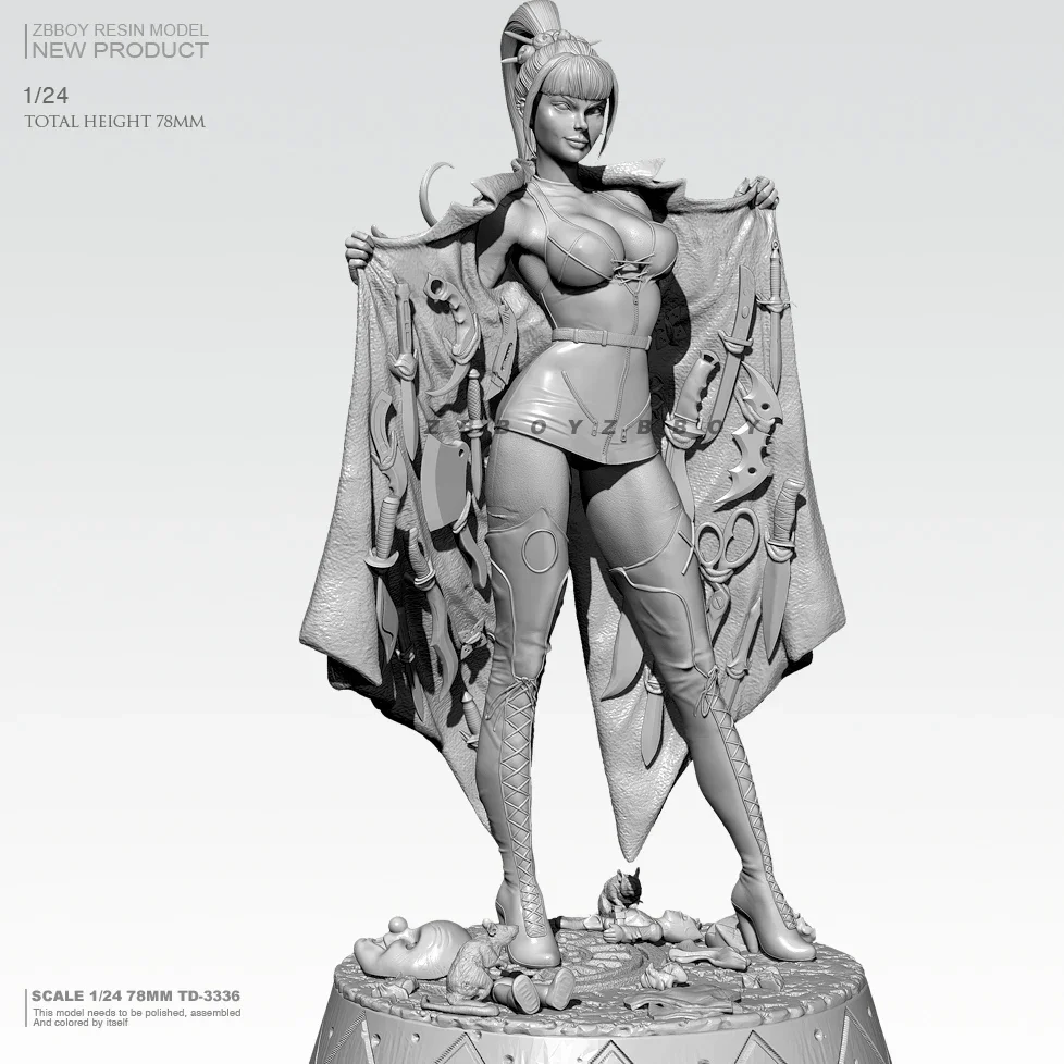 1/24 набор моделей из смолы красивая бесцветная и самособранная фотография