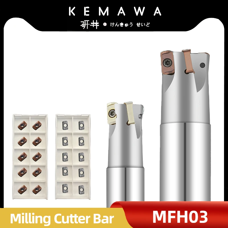 

KEMAWA LOGU0303ZER MFH MFH03R MFH03 Milling Cutter Bar CNC Lathe Tool Fast Feed Double-sided Insert Tool milling Tool Holder