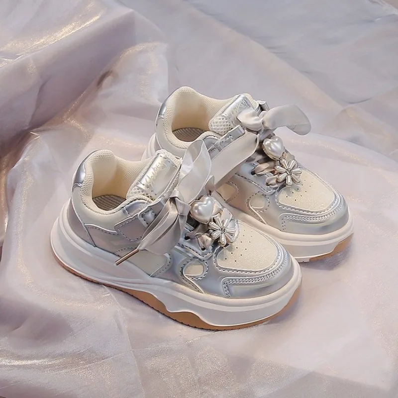 Кроссовки детские для девочек повседневная обувь милые спортивные носки бега с