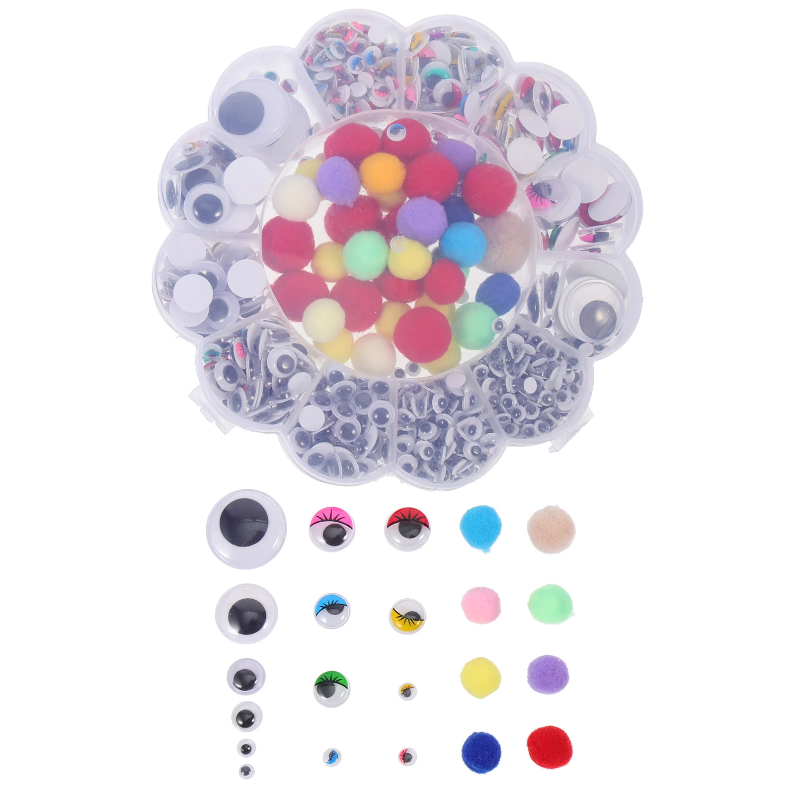 

Eyeseye Craft Safety Adhesivewiggle Crafts Pom Diy Animalself Decorative Googly Materials Glitter Crochetpuppet Plush Round Half