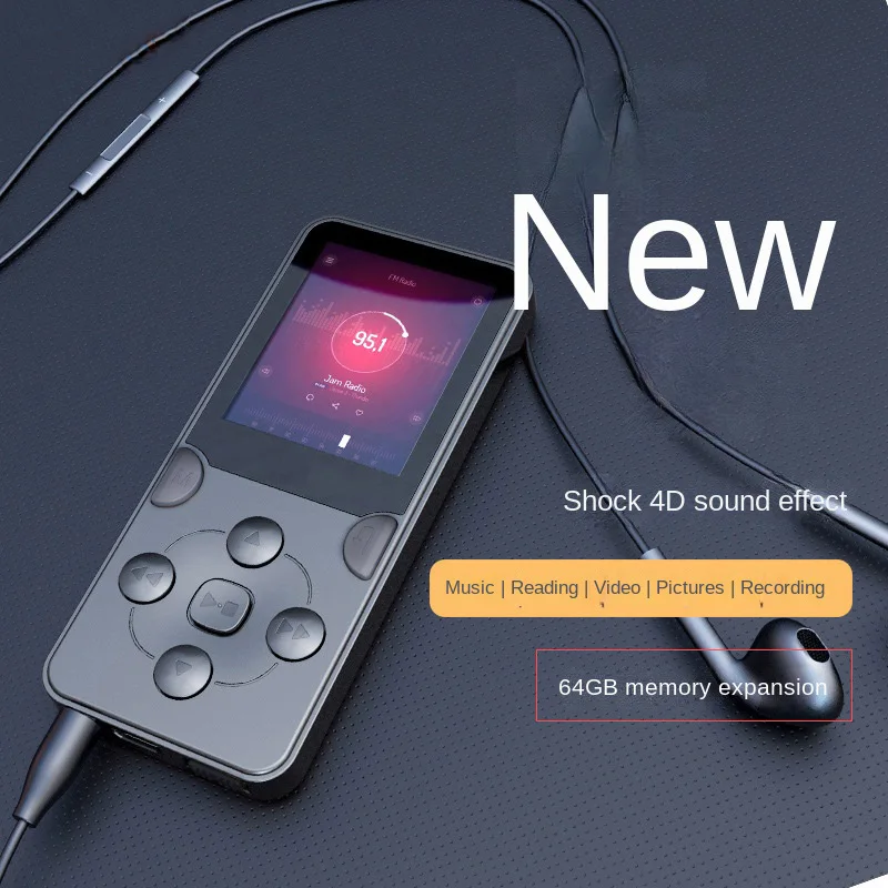 

Mini Mp4 E-book FM Radio Recording HIFI MP3 Music Player Portable Student Noise Reduction Walkman Built-in Speaker With Alarm