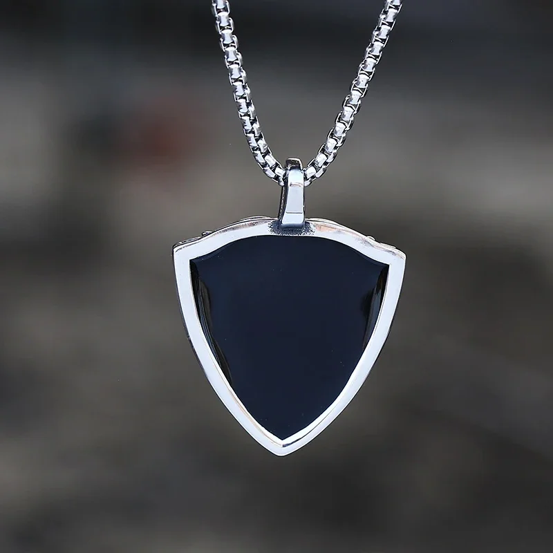 Мужское ожерелье из нержавеющей стали 316L с подвеской в виде зеркала цветами