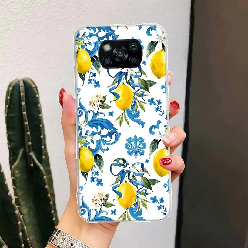 Фото Летние фрукты Лимон для Xiaomi Poco X7 X6 X5 X4 Nfc F7 Ultra F6 F5 Pro Чехол для телефона F4 Gt F3 M6 M5 M4 M3 5G Fundas Cover Coque Poc №5