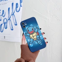 pokemon anime squirtle phone cases for iphone 13 12 11 pro max xr xs max 8 x 7 se 2020 couple anti drop soft cover gift