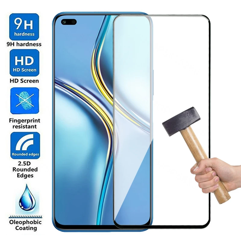 

9D Full Tempered Glass For Huawei Honor X7 X8 X9 X10 X20 SE X30 Screen Protector Honor View 20 30 20i 20E V20 30i V30 Pro Glass