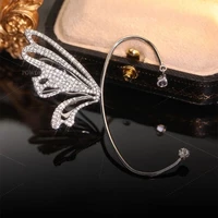 high quality diamond studded sweet butterfly wings earrings fashion creative light luxury ear clips women without ear holes